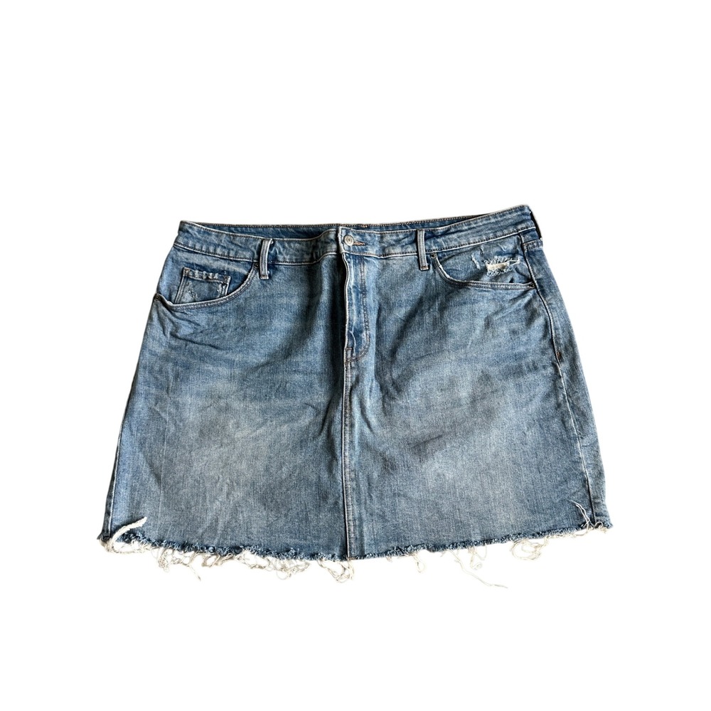 Old‎ Navy Denim Mini Skirt Plus Size Womens 18 Western Festival Cowgirl Boho